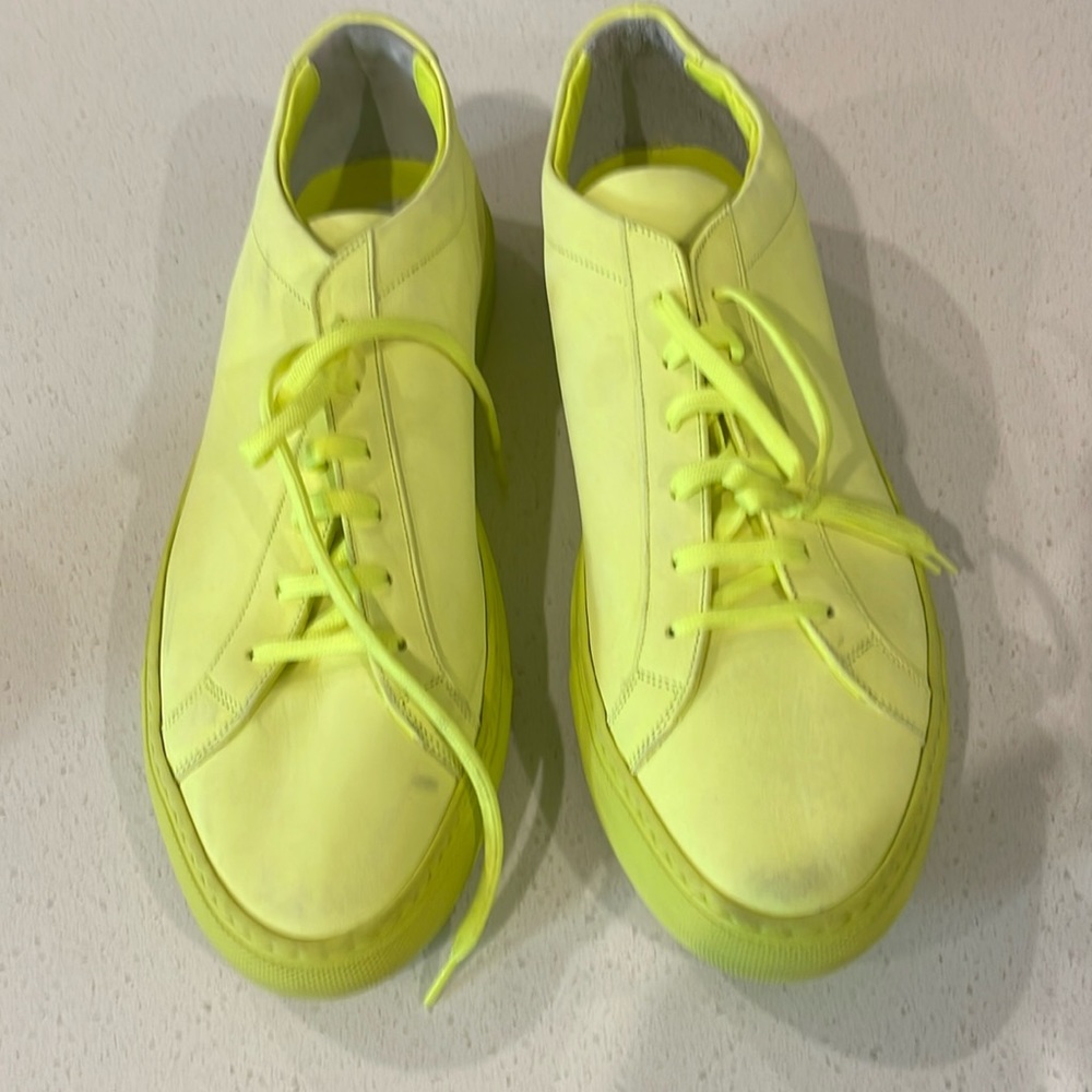 Common Projects Achilles Men’s sneakers size 12/45 in rare neon yellow.